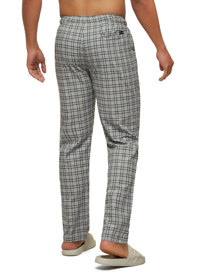 XYXX Mens Super Combed Cotton Checkered Checkmate Pyjamas [Pack of 2] Elasticated Waist, Drawstring | Loungewear for Men in Pin