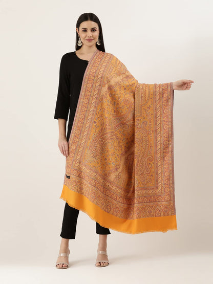 Pashmoda Women Noor Kashmiri Royal Paisley Design Jamawar Shawl (Size: 101 X 203 Cms)