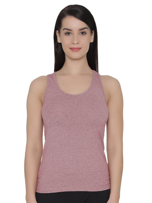 Clovia Womens Cotton Racerback Tank Top (CM0017P09_Maroon_XL)