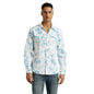 Blue All Over Printed Long Sleeve Shirt