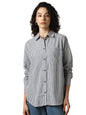 Hubberholme Women Cotton Schiffli Oversized Fit Spread Collar Full Sleeves Shirts