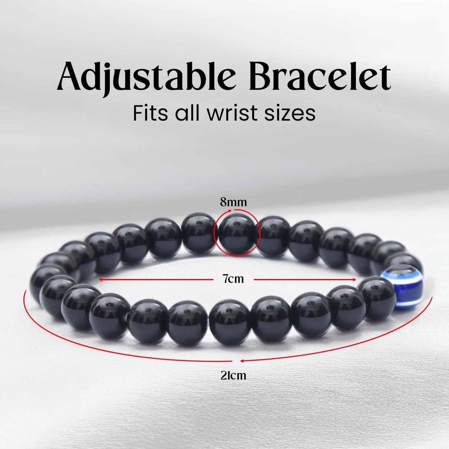 Astrotalk Evil Eye Bracelet with Black Obsidian | Good Luck Charm for Positive Energy & Protection from Negativity | Evil Eye Bracelet for Man & Woman | Gift for Man & Woman