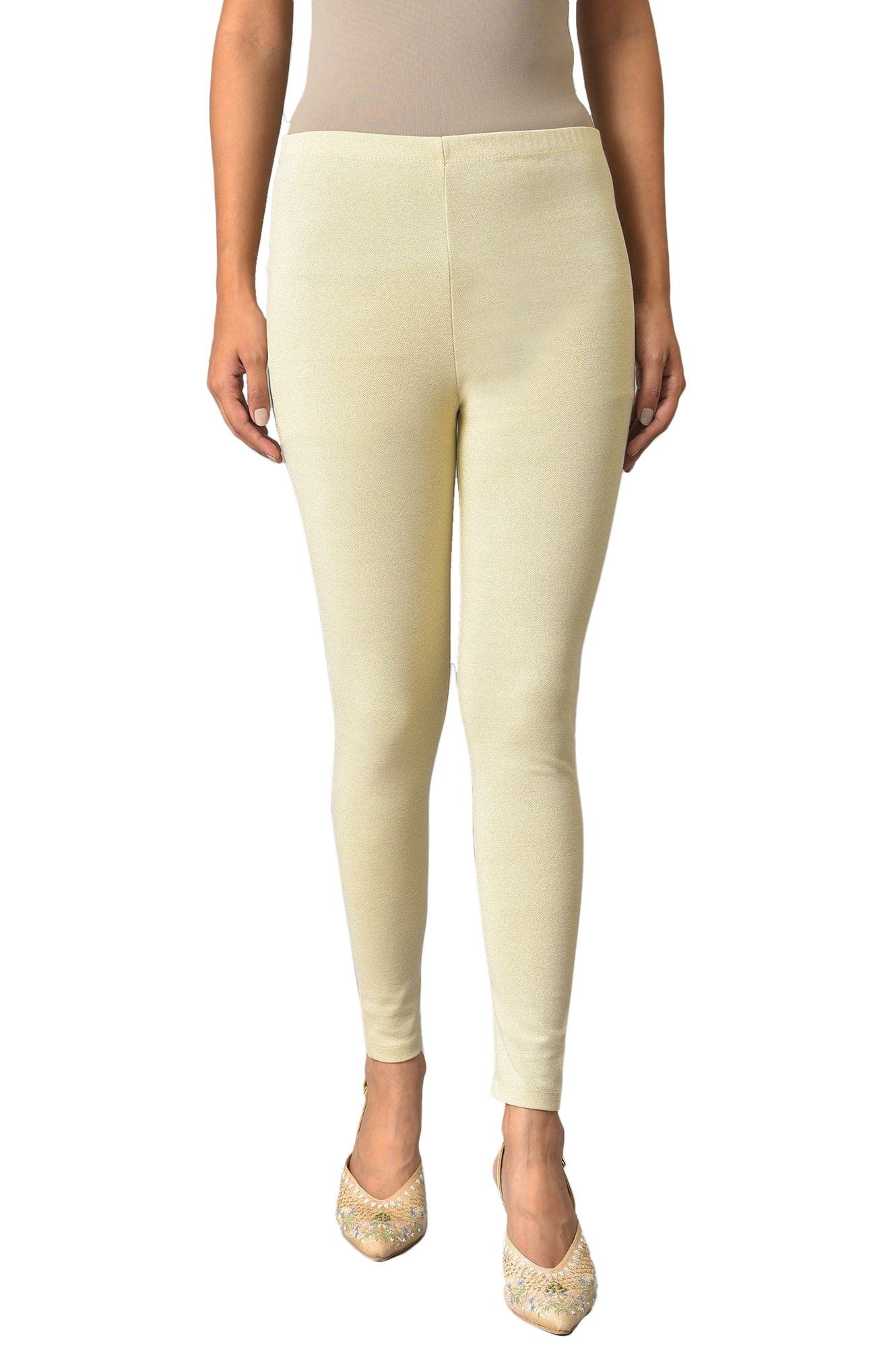 White Knitted Solid Winter Tights
