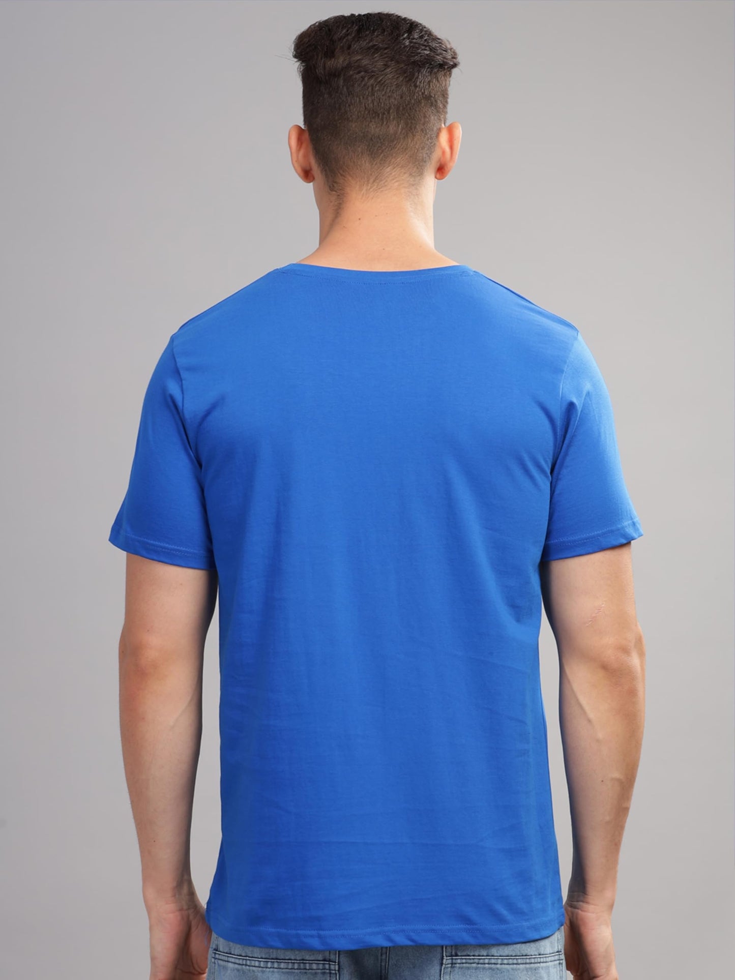 ADRO Mens Printed T Shirt - Premium Cotton Graphic Printed Tshirt - Royal Blue T-Shirt - RN24-TOB-RB