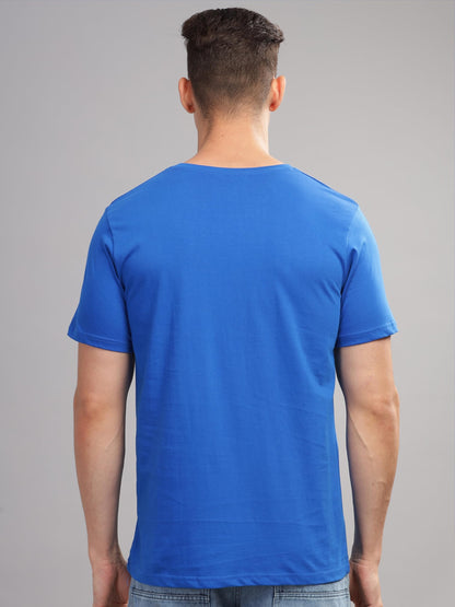 ADRO Mens Printed T Shirt - Premium Cotton Graphic Printed Tshirt - Royal Blue T-Shirt - RN24-TOB-RB