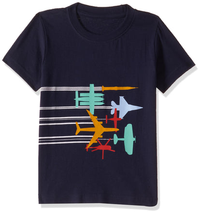 T2F Boys Solid Regular Fit T-Shirt (TSRT5P08_Multicolour