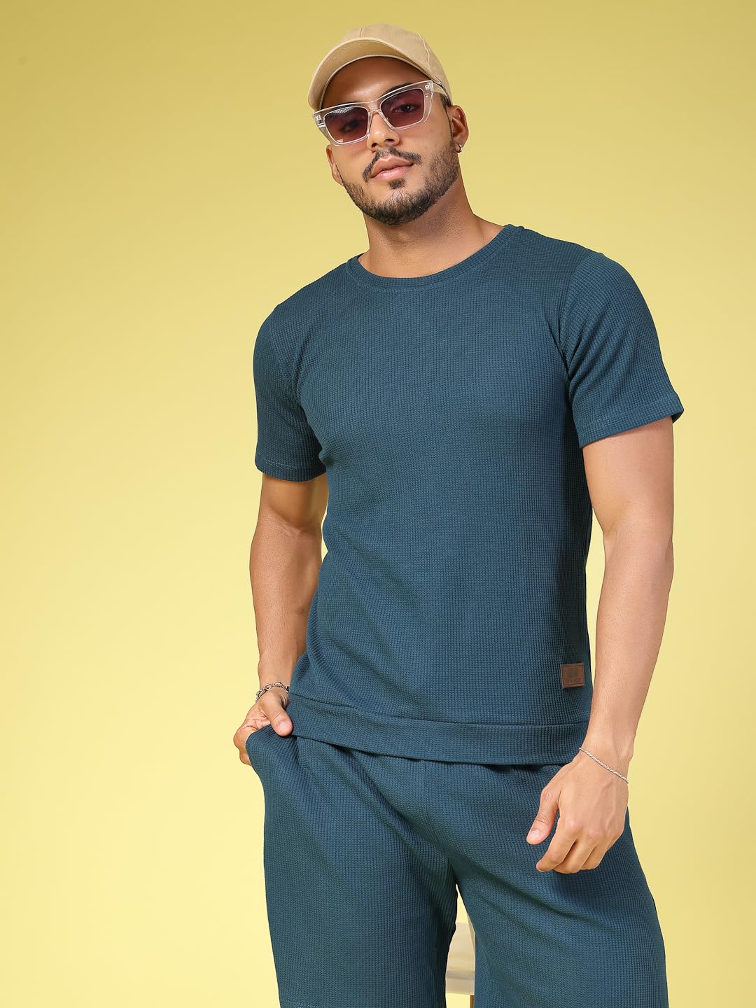 Rigo Waffle Knit Co-ord Set for Mens | Night Suit Set for Mens | Lounge-wear Nightdress Pajama Set for Mens | Night Wear, Bea
