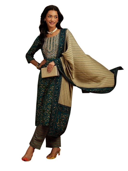 Libas WomenS Silk Blend Kurta Set (34626