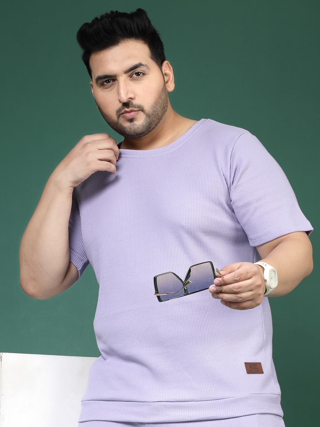 Rigo Plus Size Co-ord Set for Men | Plus Size Night Suit Set for Mens | Lounge-wear Nightdress Pajama Set for Mens | Night Wea