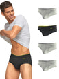 XYXX Mens Underwear Uno IntelliSoft Antimicrobial Micro Modal Brief Pack of 5 (Heather Grey ; Heather Grey ; Heather Grey ; Cor