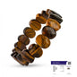Astrotalk Tiger Eye Flat Bead Stretchable Bracelet | Genuine Tiger Eye Stone | Crystal Jewellery for Women For Confidence, Focus, & Strength | Gift For Women | Valentine Gift for Girlfriend
