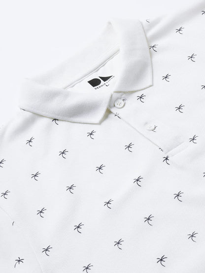 Dennis Lingo MenS Slim Fit Offwhite Polo T-Shirt