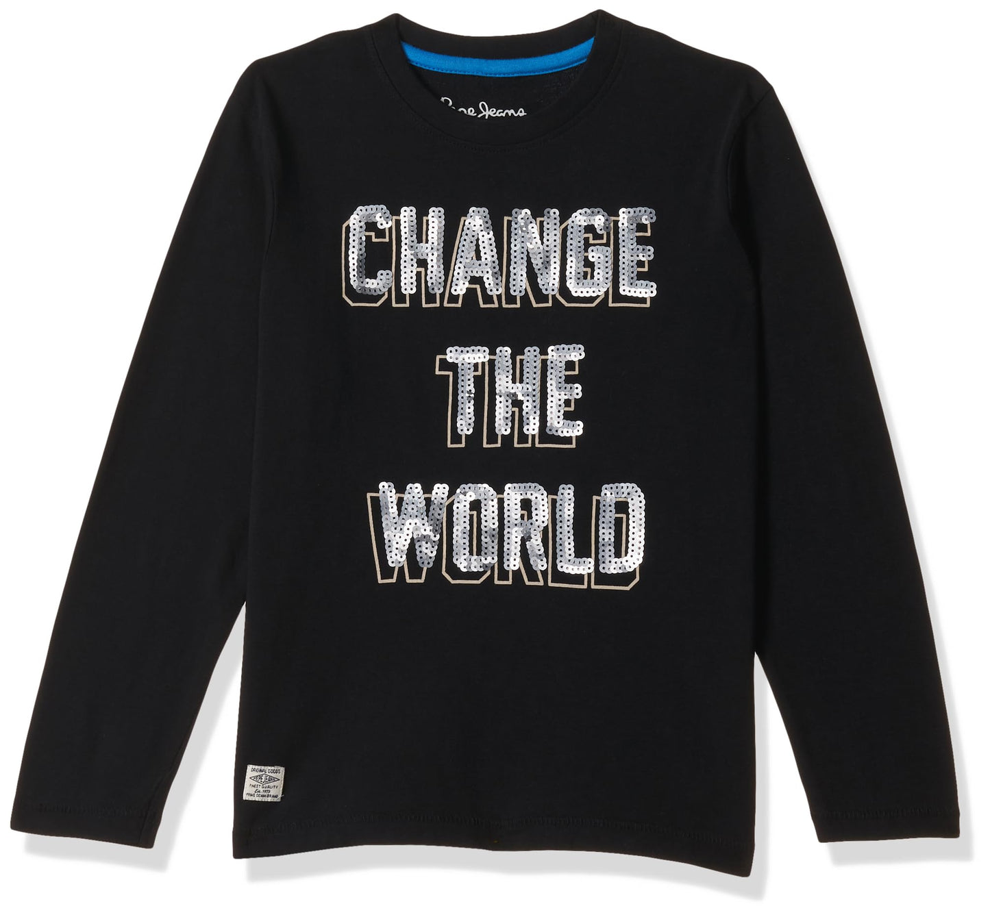 Pepe Jeans BoyS Tees (Pb503340_8-9 Years, Black, 8-9 Years)