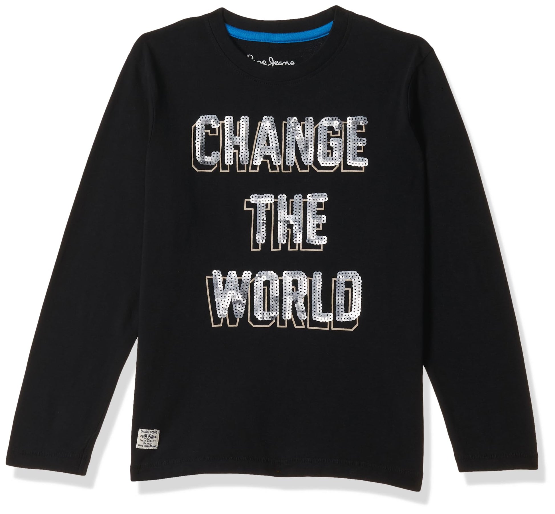 Pepe Jeans BoyS Tees (Pb503340_8-9 Years, Black, 8-9 Years)