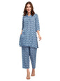 Selvia Co-ords Set for Women|Cotton Blend Top & Trouser Set|Ethnic Co-ords Set for Women|Printed Two Piece Co-ord Set Co-ords Se