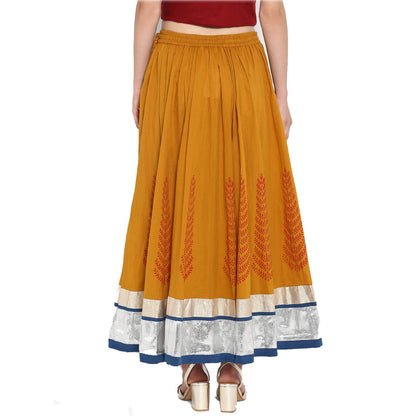 Varanga Mustard Flared Skirt KFF-VAR218710