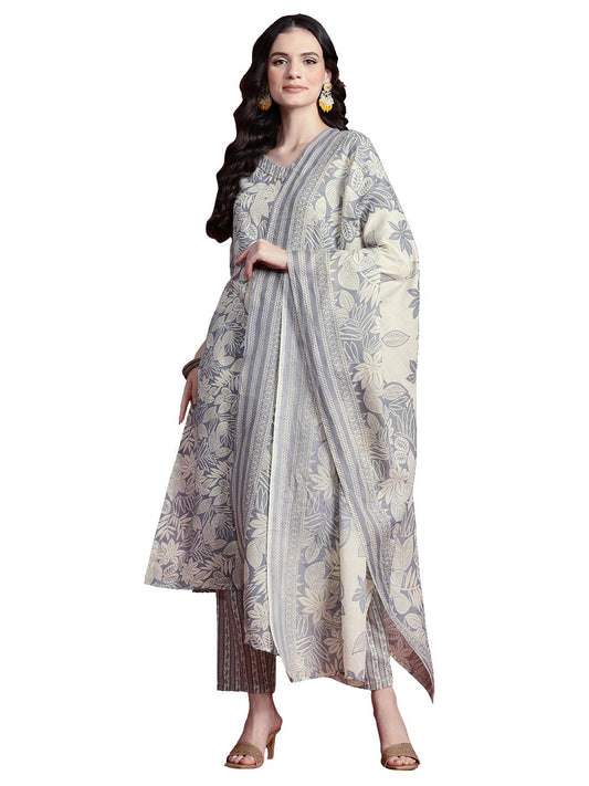 Womanista Women's Cotton Blend Kurta Set
