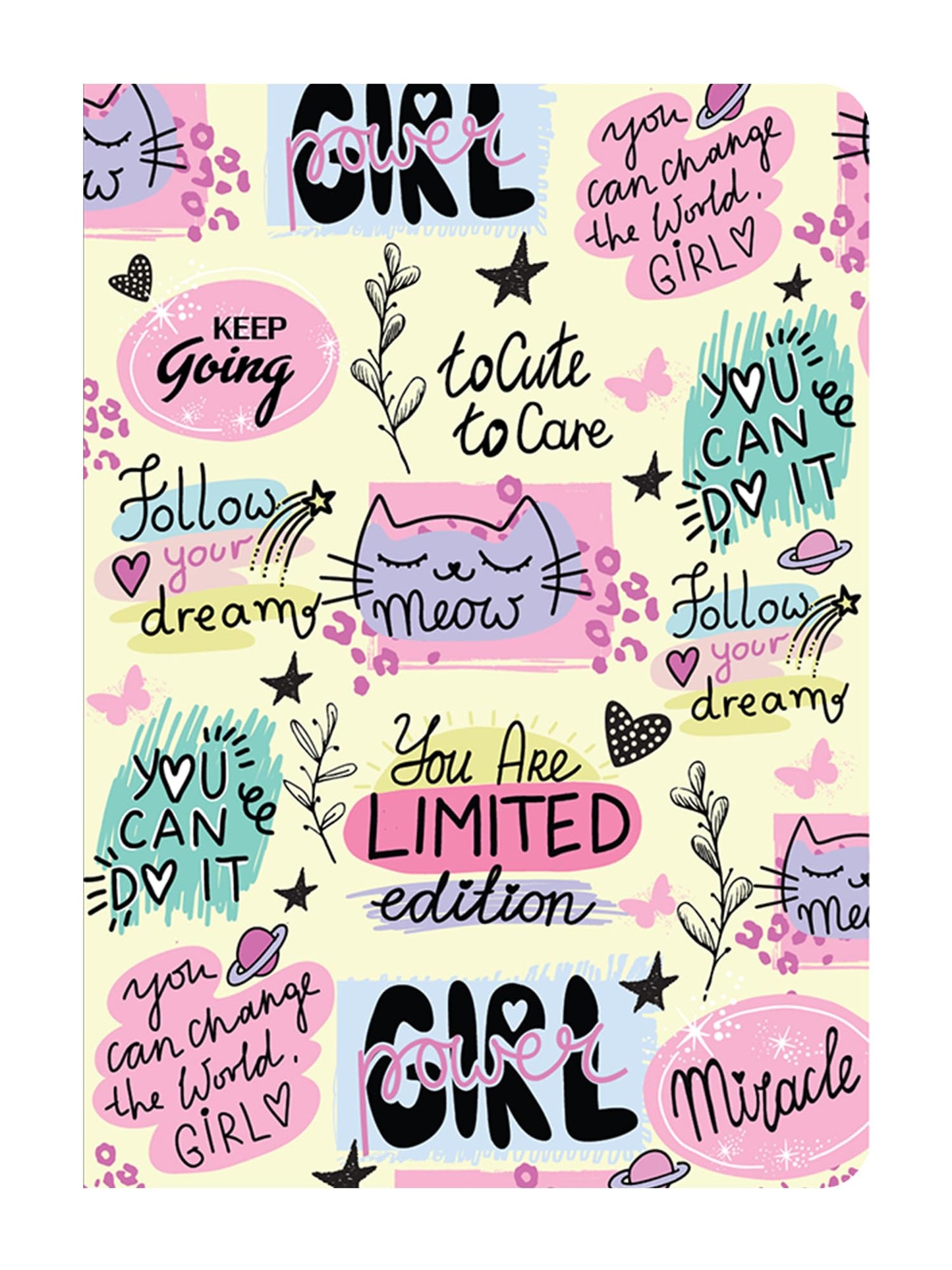 Doodle A5 Undated Planner Notebook  160 Pages (12-Month Planner + Notes), Soft Cover Journal With 80 Gsm Paper  Motivational Quo