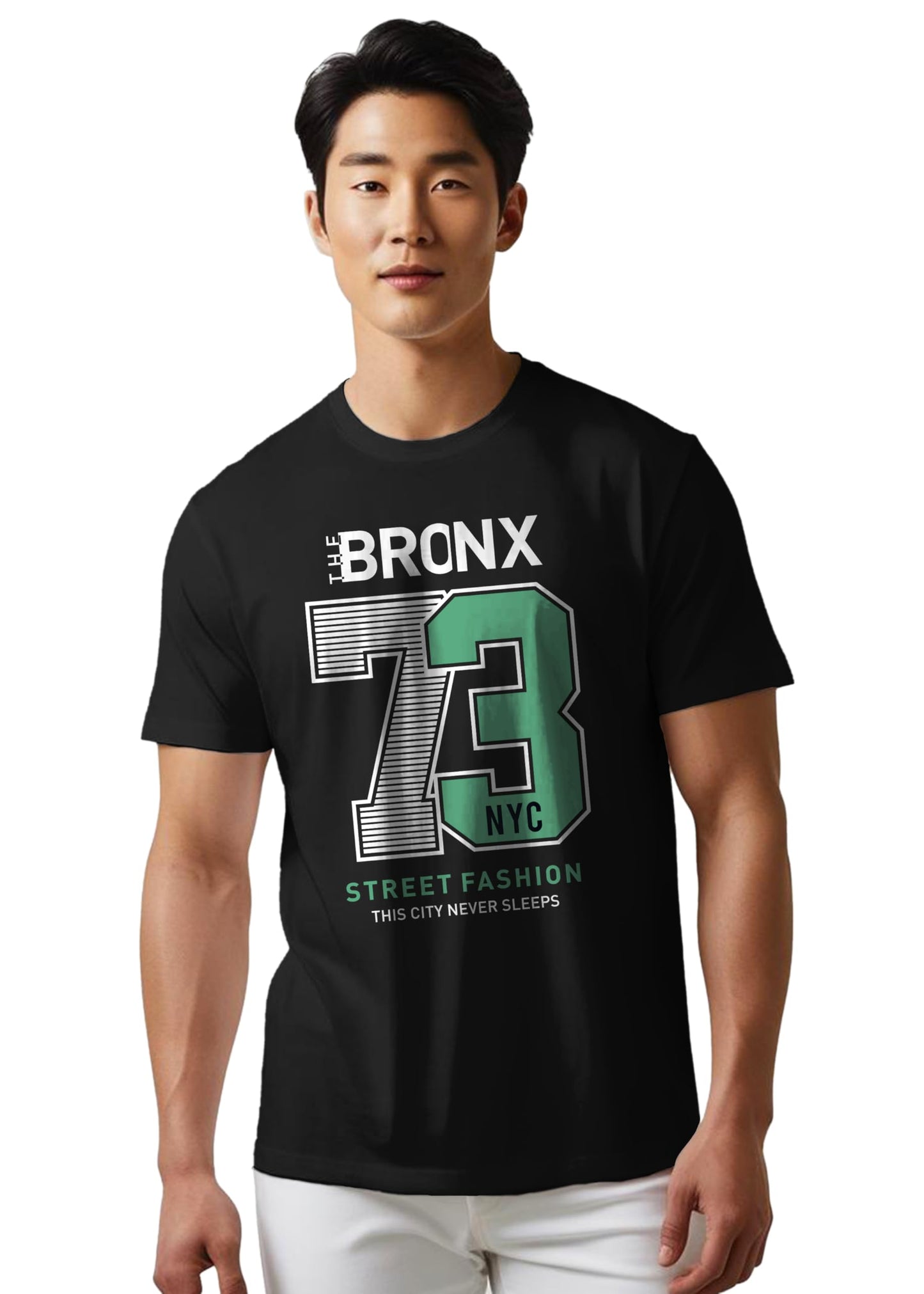 Peppyzone Mens Regular Fit T-Shirt (PZ-N-8372_Black2