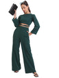 Ketch Polyester Blend Solid Women Western Casual Fit Co-Ord Set Standard Length Playwear Dress (Khce000063_Teal_Small)