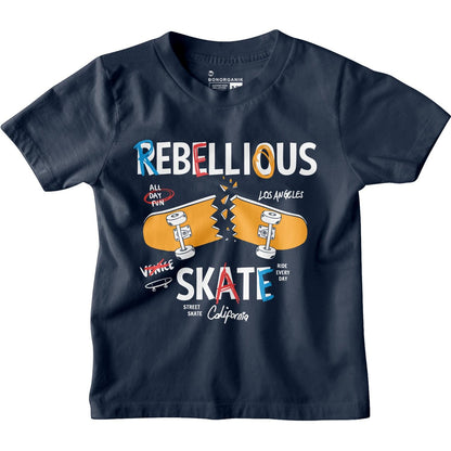 Bon Organik Boys Regular Fit T-Shirt (BON12182_Navy Blue
