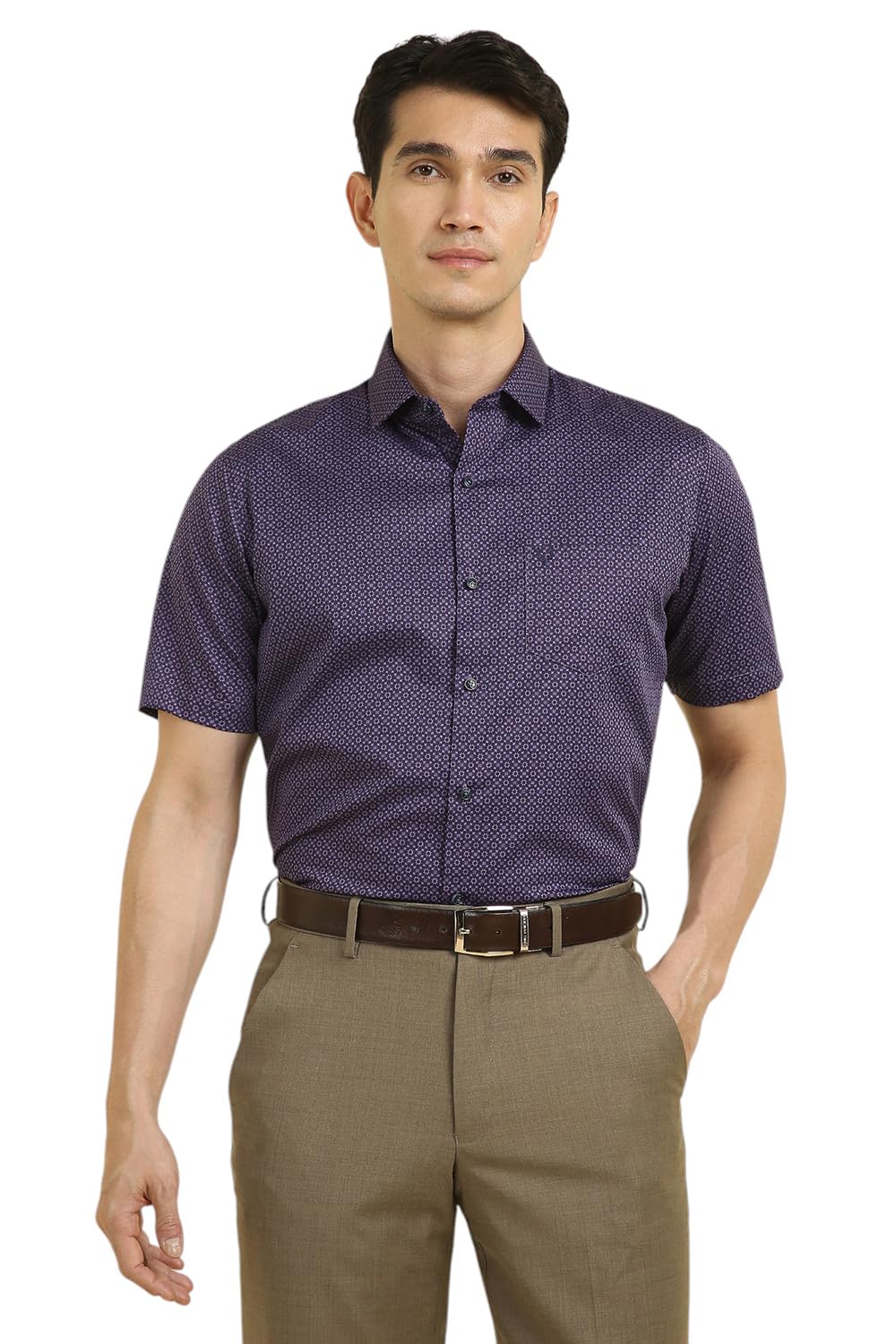Allen Solly Boys Slim Fit Printed Formal Short Sleeve T-Shirt