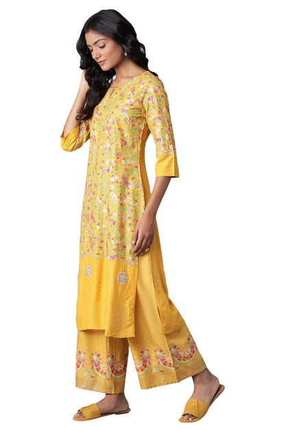 W for Woman Women's Viscose Straight Panelled Kurta