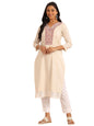 Libas WomenS Cotton Blend Printed Straight Kurtas (98250 Off White