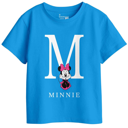Bon Organik Girls Regular Fit T-Shirt (BON11413_Turquoise Blue
