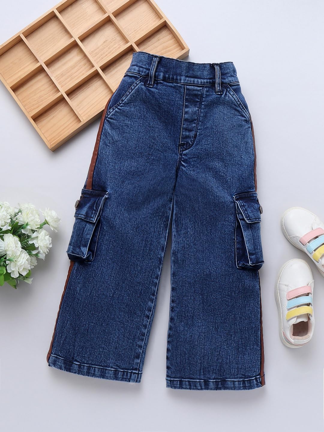 Naughty Ninos GirlS Loose Casual Pants (Nn00055Pnt_Dark Blue