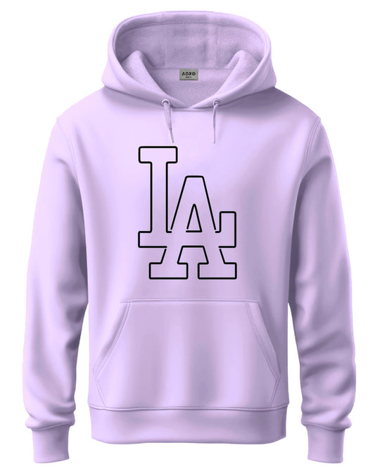 ADRO Mens Cotton Neck Hooded Sweatshirt (H24-LA-PU_Lavendar