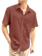 Greciilooks For Casual Stylish Polycotton Regular Formal Shirt Brown