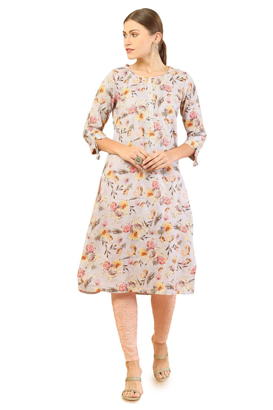 Soch Women's Linen Floral Regular Dress Shirt