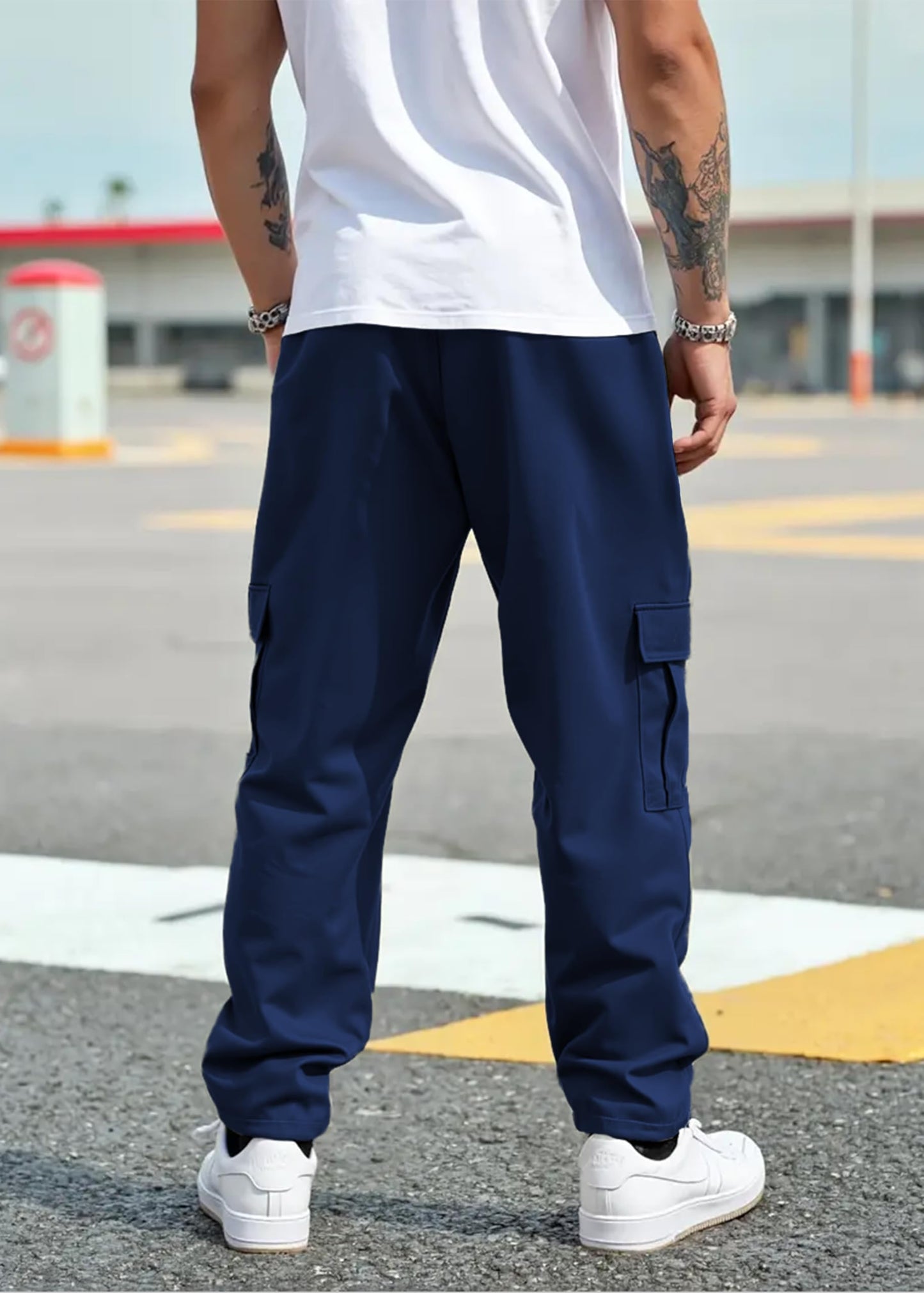 Peppyzone Mens Stylish Casual Trousers for Men | 4 Pocket Trouser Pants for Men | Regular Fit Cargo Pants | Mens Trouser for Da