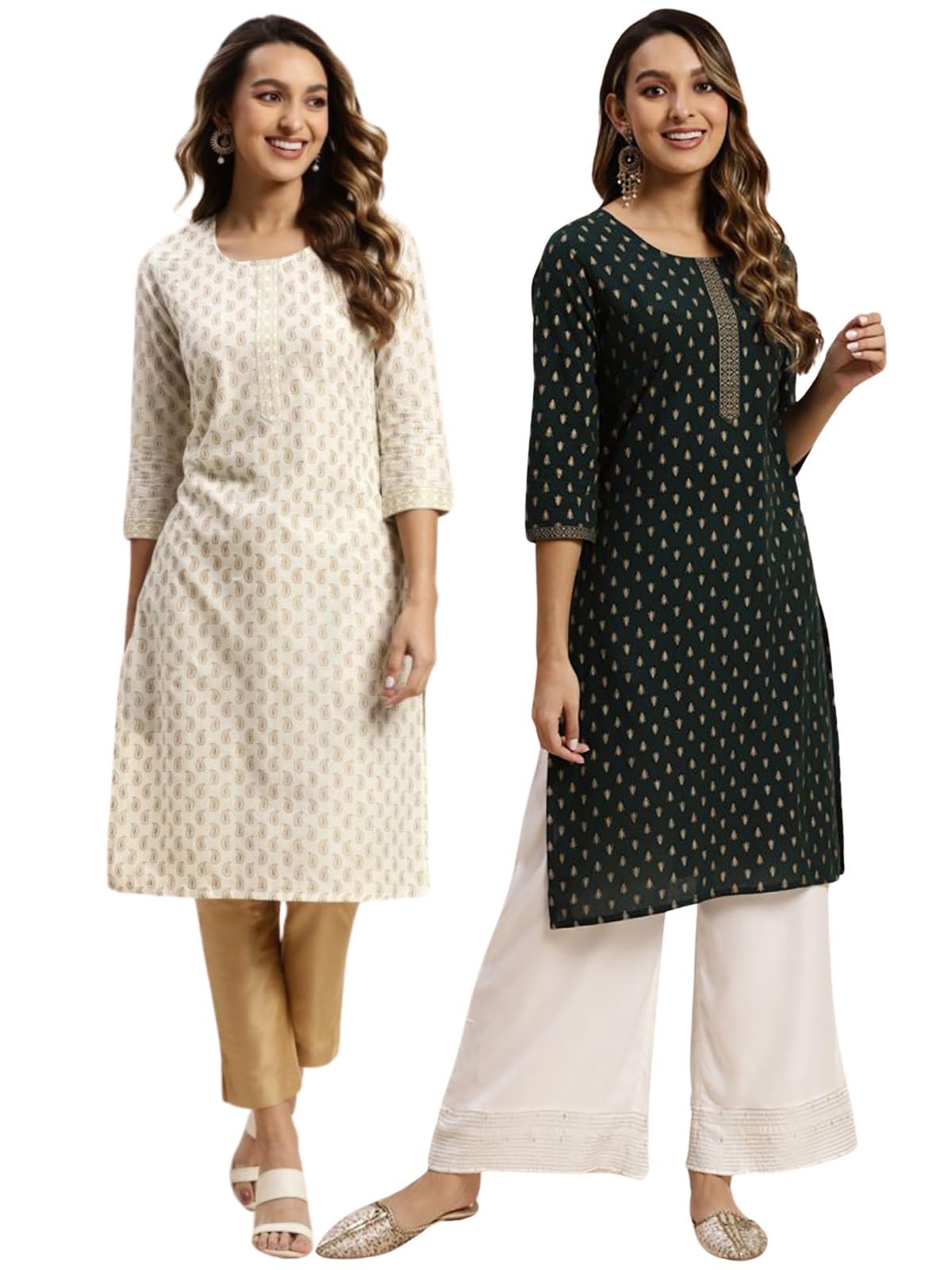 rangita Cotton Straight Kurti for Women | Kurta for Women (Pack of 2)
