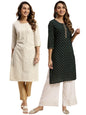 rangita Cotton Straight Kurti for Women | Kurta for Women (Pack of 2)