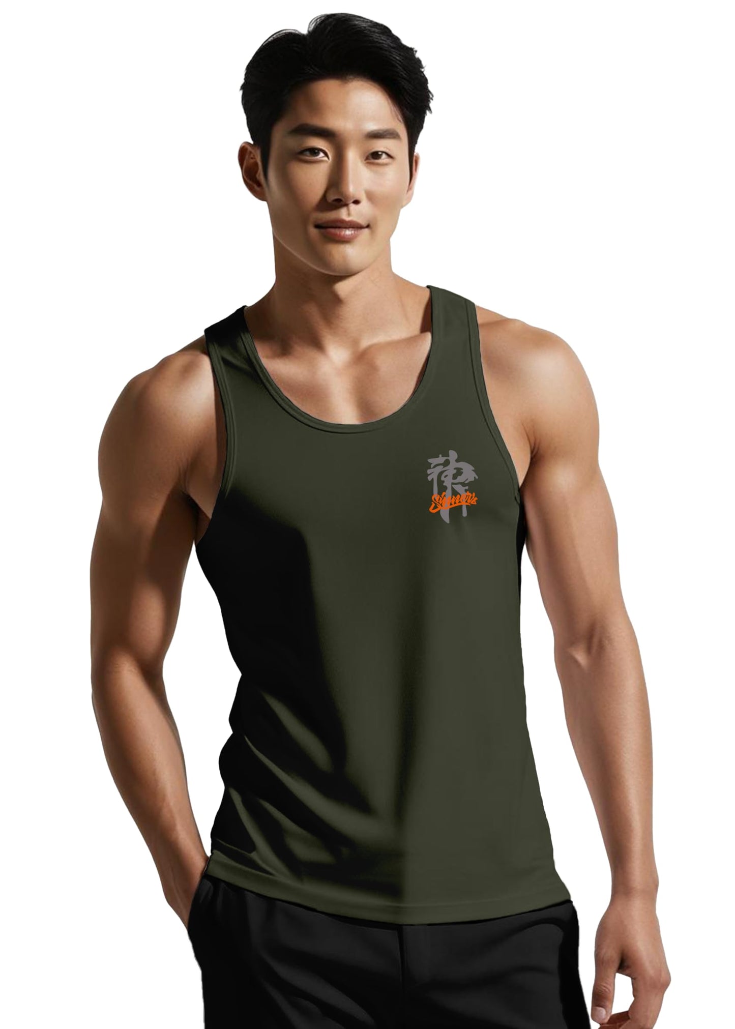 Peppyzone Mens Regular Fit Vest (TT-Trendy50_Olive