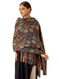 Pashmoda Women Gulnaz Kaani Wool Blend Kashmiri Shawl, Stole, Scarf, Luxury Pashmina Evening Wrap (Size: 101 X 203 CM)