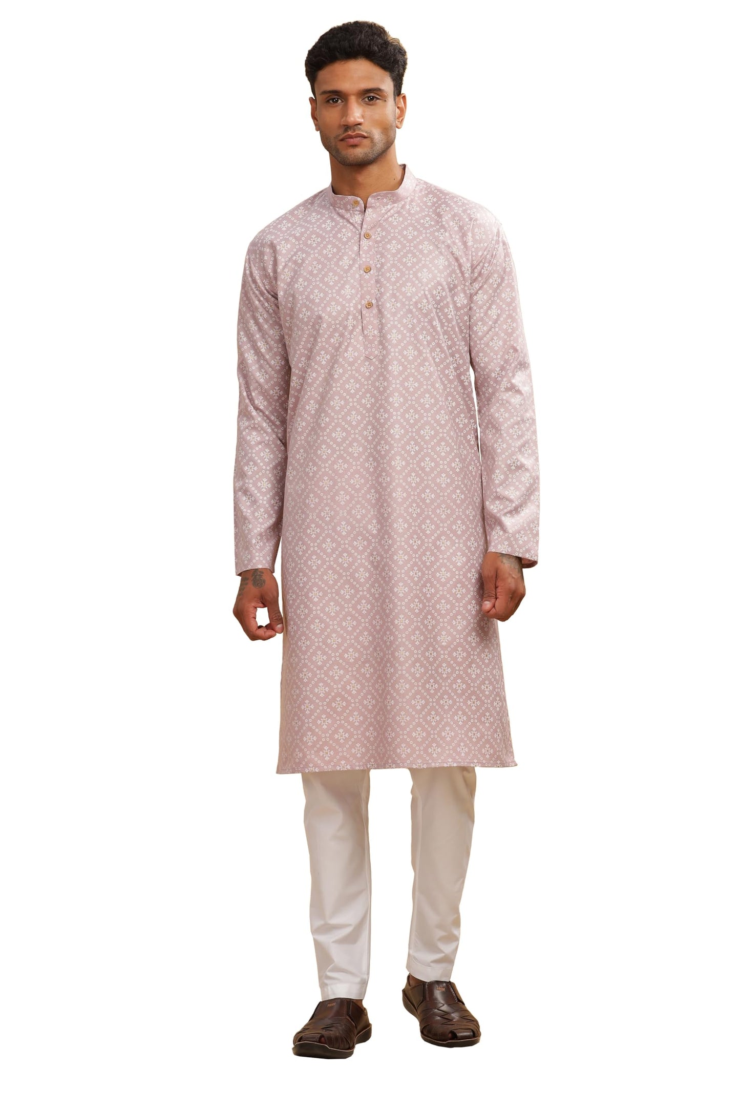 Be Active MenS Cotton Regular Kurta (C-399-3_Pink