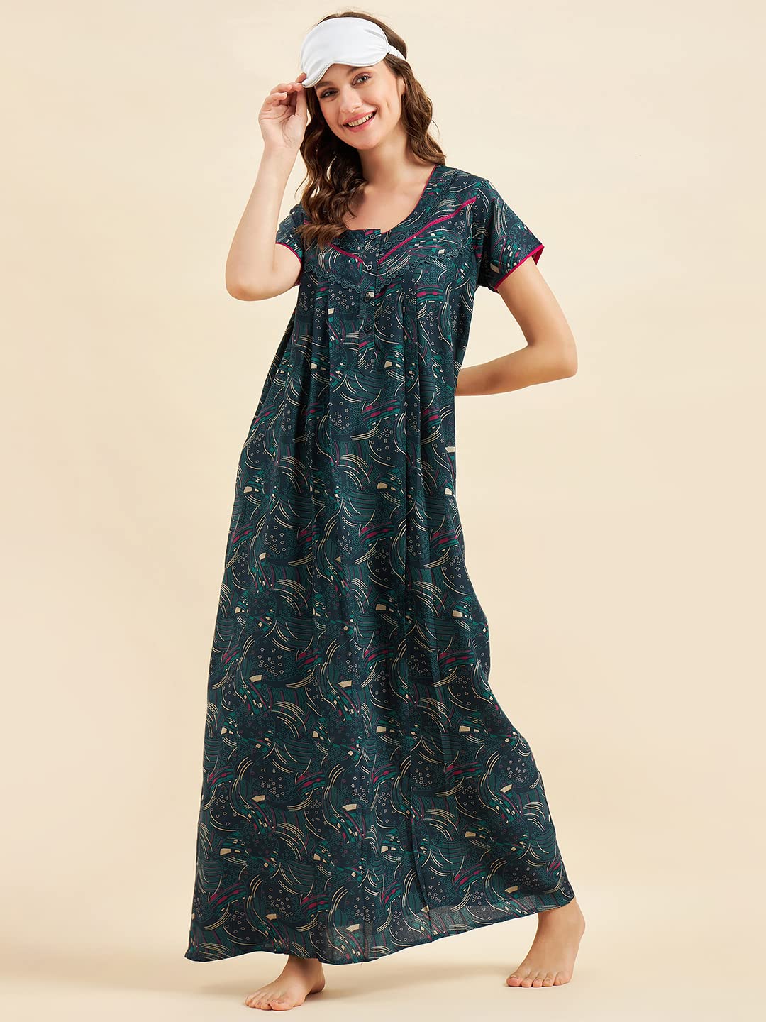 Sweet Dreams Women Printed Night Dress