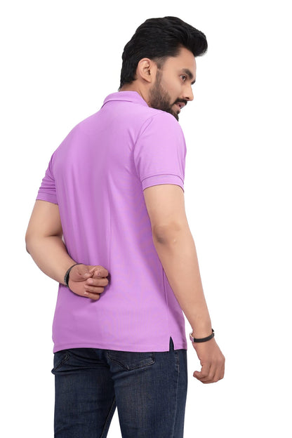 More & More MenS Solid Regular Fit Polo