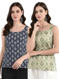 Pinkmint Women Kurti Tops | Sleeveless Printed Kurti for Women | Cotton Blend Short Kurta Tops | Casual, Office Wear, College & 
