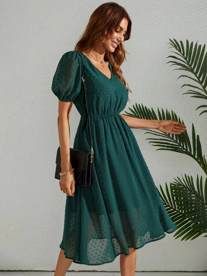 Tagas Women'S Georgette A-Line Standard Standard Length Dress (Op-3210-1)