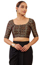 Soch Black Art Silk Blouse With Woven Designs