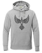 ADRO Mens Cotton Neck Hooded Sweatshirt (H24-BIRD-GR_Grey