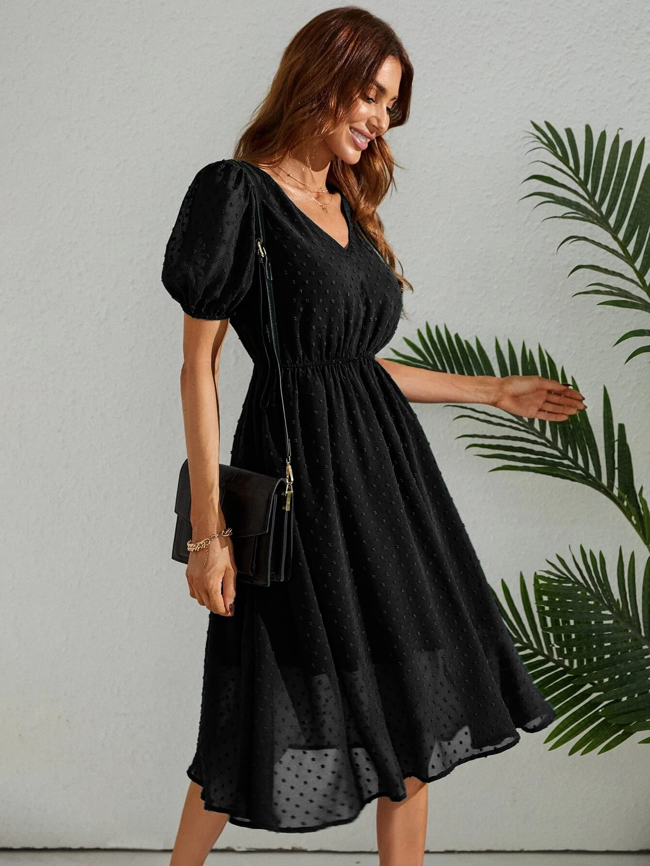 Tagas Women'S Georgette A-Line Standard Length Dress (Op-3210-1)