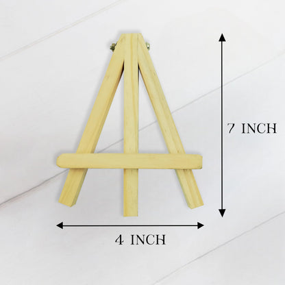 Eduway 7 Inch Mini Wooden Easel Tripod Stand for Sketch Accessories/Natural Craft/Art/Painting/Mini Canvas/Business Card/Display
