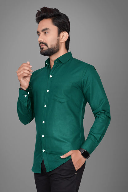 Besix Full Sleeve Green Formal Shirt For Men Cotton Regular Fit Casual - Pure Premium Branded Shirts For Men Formal Stylish Slim