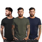 Peppyzone S to 5XL Cotton Round Neck Tshirt for Men - 100% Cotton, Half Sleeve, Combo Pack of 3 T Shirts for Men (in, Alpha, M,