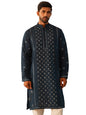Jompers Mens Embroidered & Sequin Cotton Blend Kurta